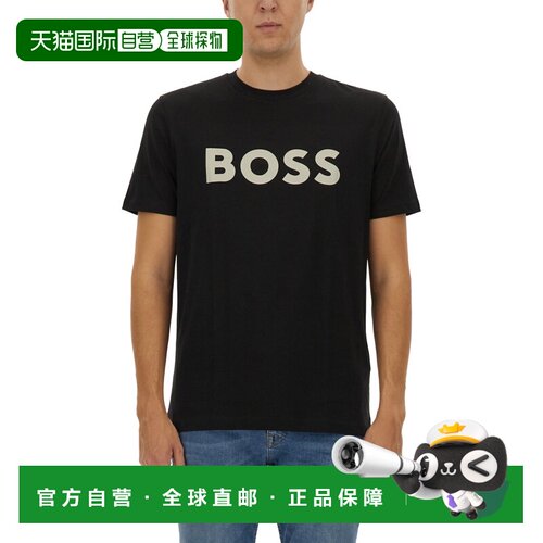 1h可退 香港直邮BOSS 男士T恤 5048192310246016001 CO 黑色 