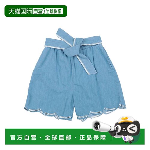 香港直邮Chloe 蔻依 女童 短裤童装 blue蓝色 舒适时尚
