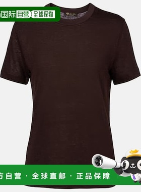 1h可退 香港直邮Loro Piana 诺悠翩雅 女士 Gargano 亚麻针织T恤