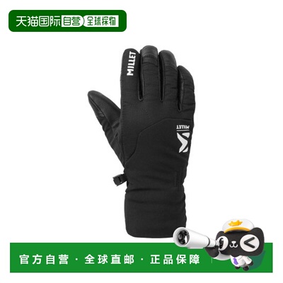 自营欧洲直邮MILLET 女士黑色羊羔绒滑雪手套