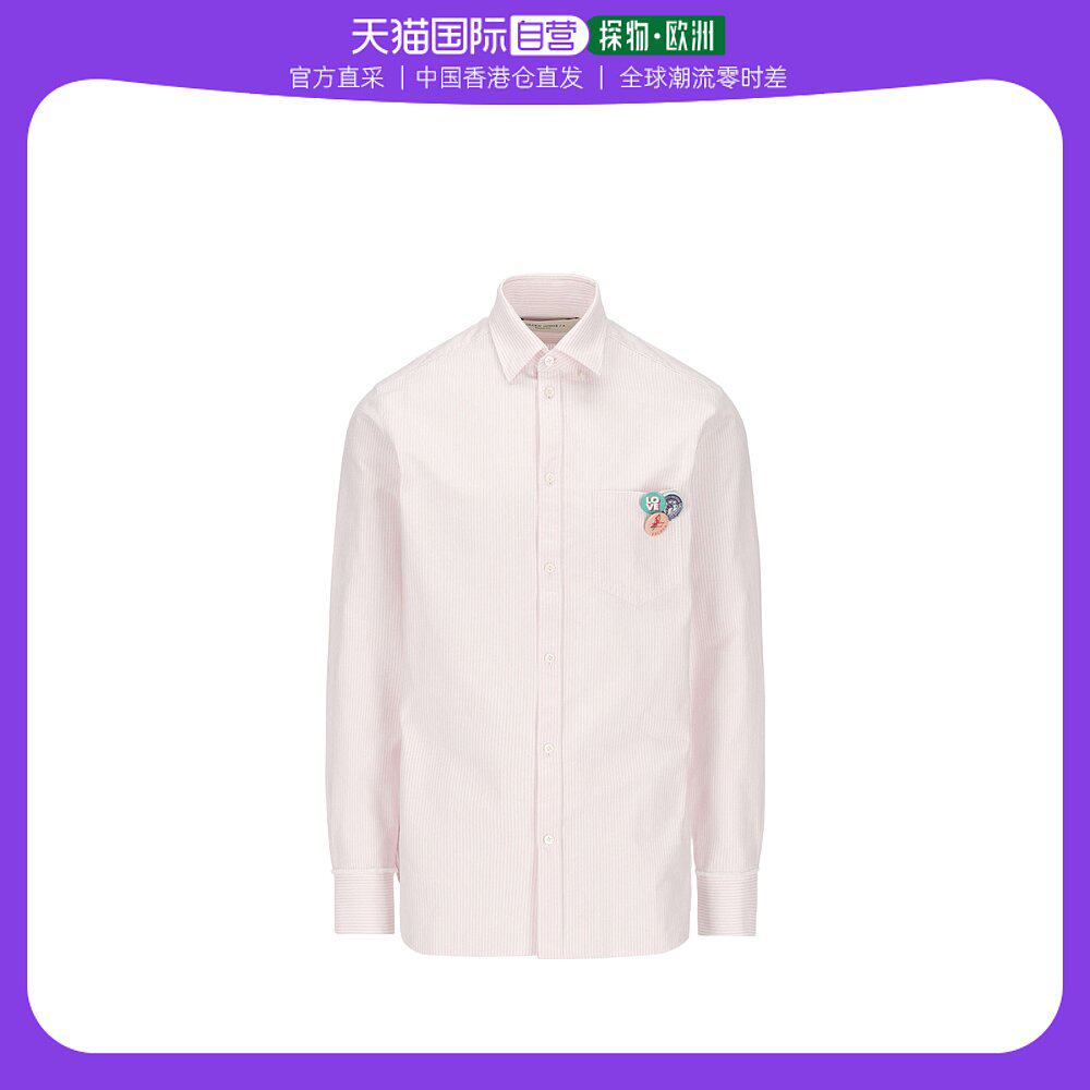 香港直邮golden goose deluxe brand 徽标条纹衬衫 gmp00246.p000