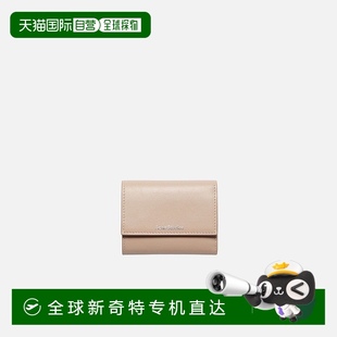 Studios 欧洲直邮Acne FW25女士灰褐色小牛皮钱包