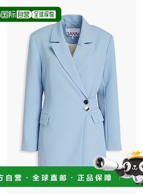 1h可退 香港直邮GANNI 甘尼 女士 双排扣罗纹针织西装外套 F96056