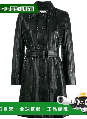 1h可退 香港直邮Celine 思琳 女士 铆钉风衣 2D050276D black黑色