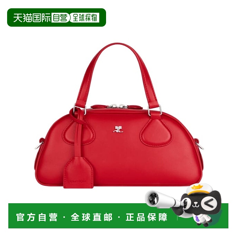 香港直邮Courreges 拉链保龄球包 125GSA167CR0065