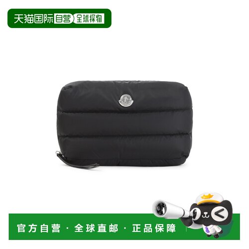 香港直邮Moncler 盟可睐 女士 CARADOC POLYAMIDE 黑色洗漱包 L10