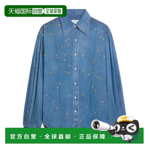Celine 长袖牛仔衬衫 RC0E62N67. 【付后1h可退】