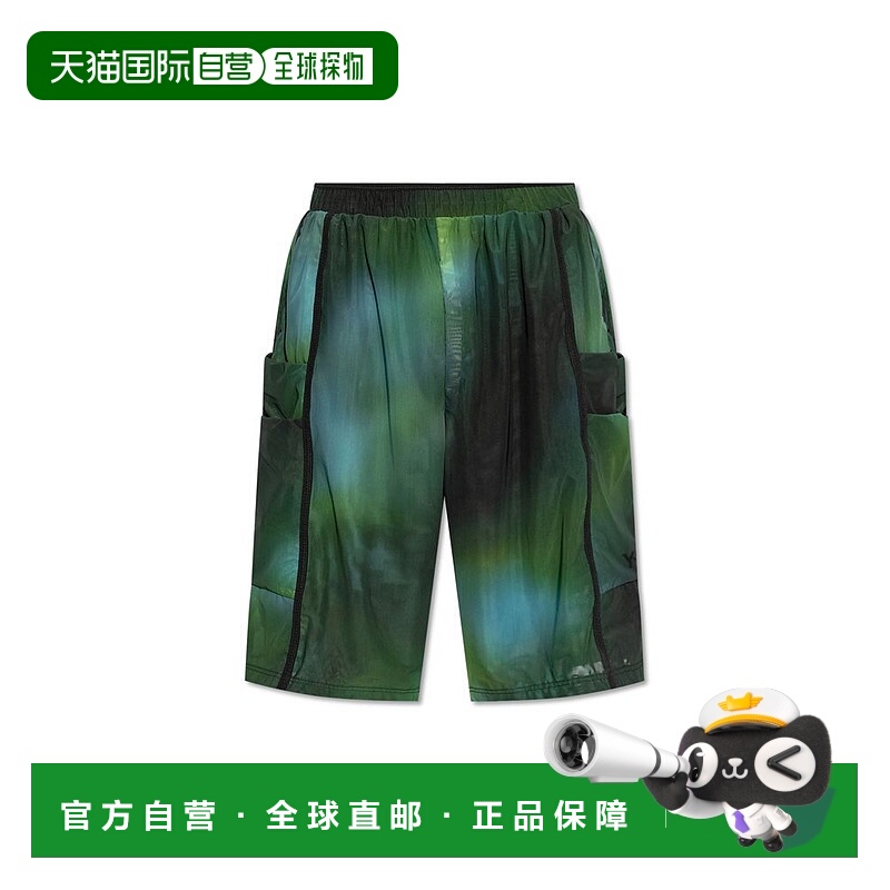 1h可退 香港直邮Y-3 男士 全身印花工人短褲 JL8302MLT green绿色