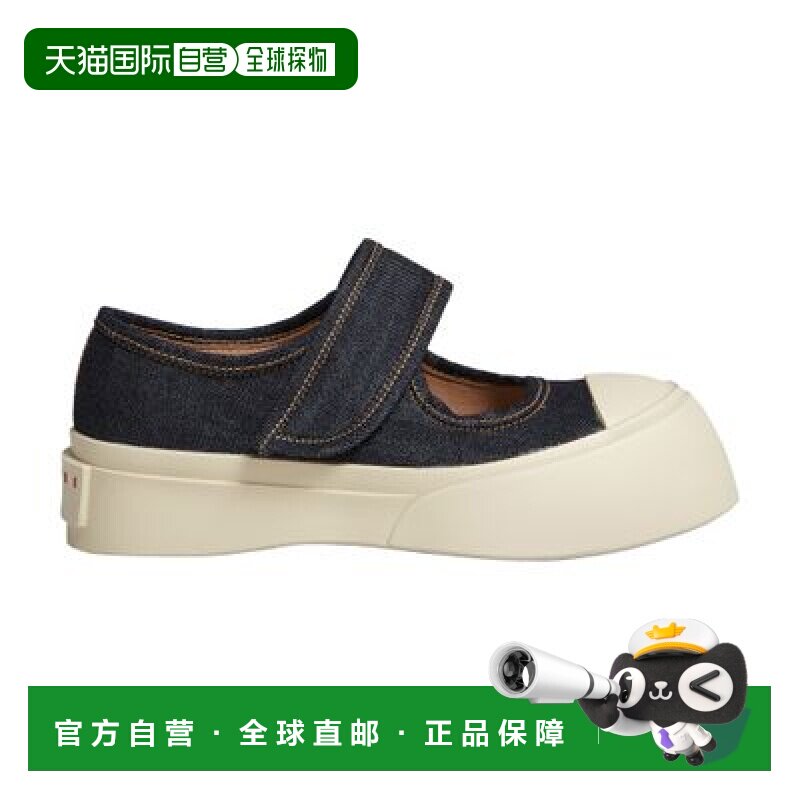 欧洲直邮MARNI/玛尼 玛丽珍牛仔运动鞋牛皮厚底松糕鞋图片