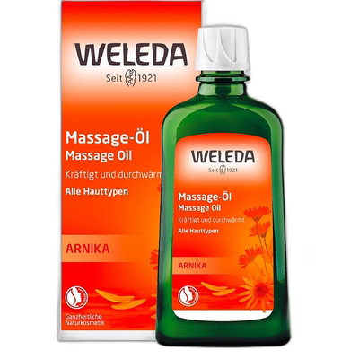 欧洲直邮Weleda维蕾德山金车按摩油200ml身体油正品放松肌肉精油