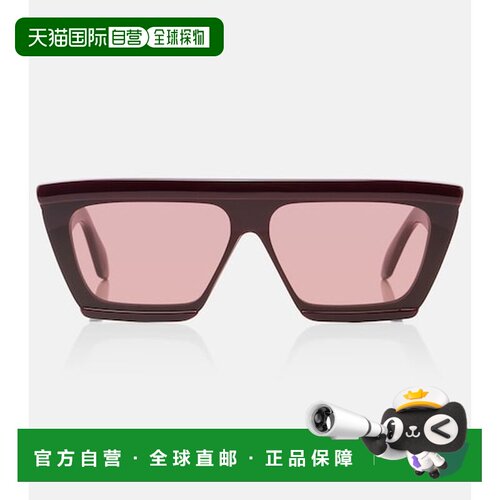 香港直邮alaia 女士 Lettering flat-top 徽标太阳眼镜