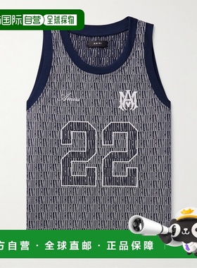 1h可退 香港直邮AMIRI 男士 Logo刺绣棉提花背心上衣 PF23MSS002