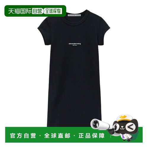 香港直邮Alexander Wang 女士 logo 修身短袖迷你【付后1h可退】