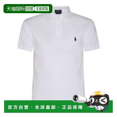 香港直邮Polo Ralph Lauren Polo 拉夫 劳伦 男士 白色蓝色棉质Po