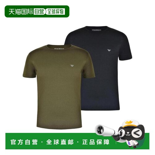 1h可退 香港直邮EMPORIO ARMANI 男士T恤 1112677A722BLACK SS202