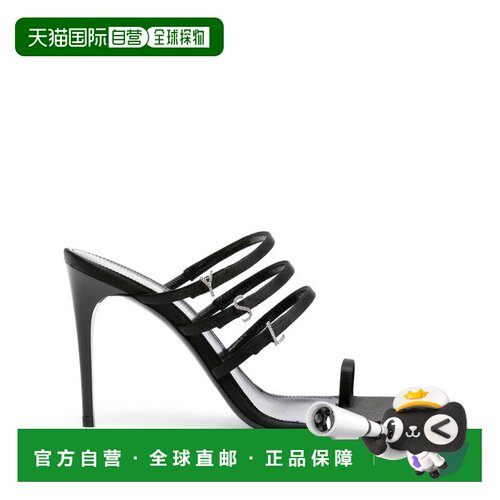 1h可退 香港直邮SAINT LAURENT 女士高跟鞋 775214 CO 黑色凉鞋