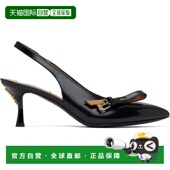 香港直邮Moschino 莫斯奇诺 女士 1h可退 黑色针扣结饰高跟鞋 MA1