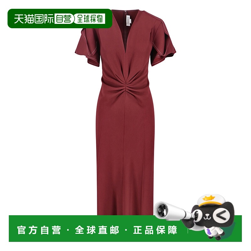 香港直邮VICTORIA BECKHAM 维多利亚 贝克汉姆 女士 红色连衣裙 1