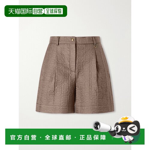 香港直邮Moncler 盟可睐 女士 Logo印花提花短裤 0932B00003597YF