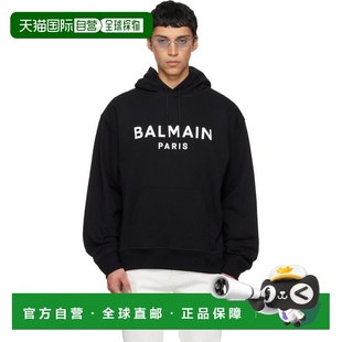 男士 巴尔曼 黑色 Printed 连帽 1h可退 Cotton 香港直邮Balmain