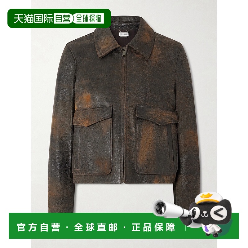 1h可退 香港直邮Simkhai 女士 Sage 织纹皮革夹克 1266450VDISTRE
