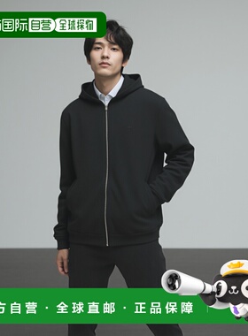 1h可退 香港直邮Acne Studios 男士连帽拉链运动衫黑色卫衣微标 C