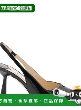 香港直邮Jimmy Choo 周仰杰 女士 黑色皮质浅口鞋 AMITA85PTZ0000