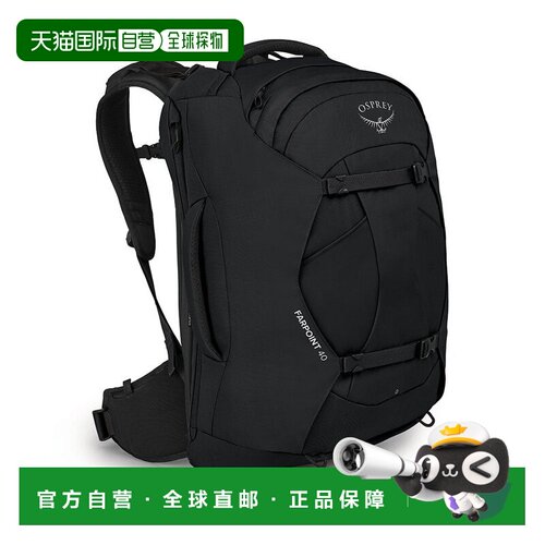 自营欧洲直邮Osprey Farpoint® 40 Travel Pack男士黑色聚酯纤维