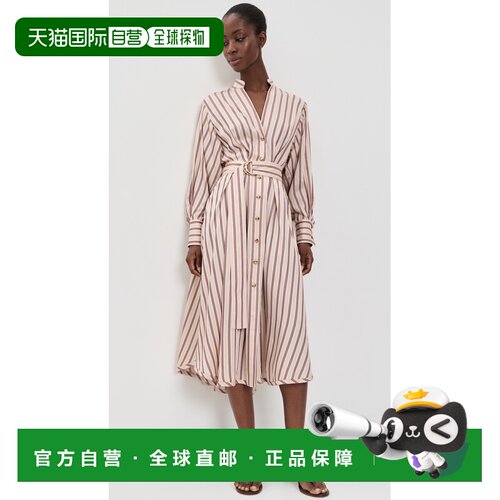 香港直邮ZIMMERMANN 女士 Valiant 褶裥衬衫式连衣裙