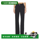 子 1h可退 A1080 女士 拼接绉纱束带裤 香港直邮GANNI 甘尼