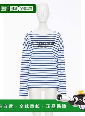香港直邮Valentino 圆领长袖T恤 BMG24C962条纹女装