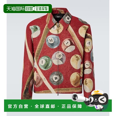 香港直邮AMIRI 男士 Billiards 织锦套头上衣 red红色 舒适时尚