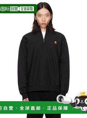 1h可退 香港直邮CARHARTT WIP 男士 黑色 Half-Zip American Scri