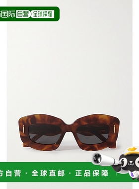 1h可退 香港直邮LOEWE 罗意威 女士 Screen 方形框龟甲色醋纤太阳