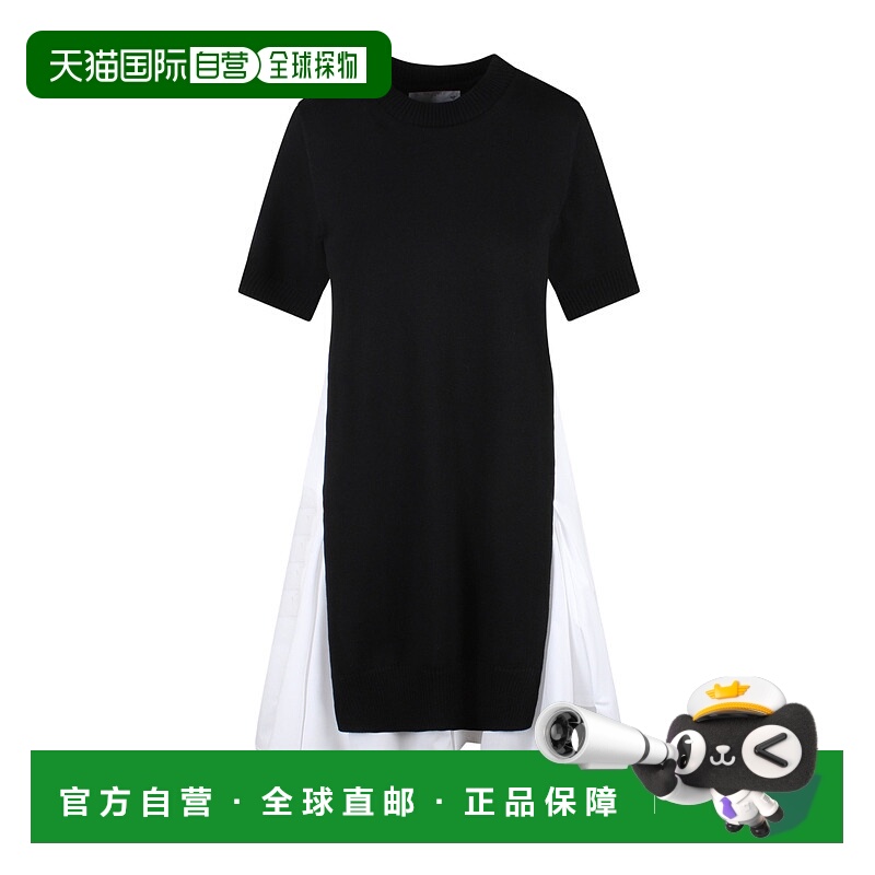 香港直邮Sacai 府绸 X 针织中长连衣裙 2507764