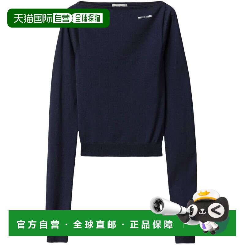 香港直邮Miu Miu 缪缪 女士 毛线衫 MMLA8516WS blue蓝色 舒适时