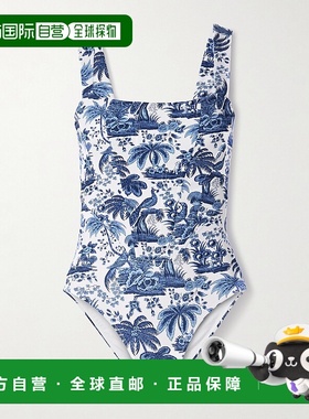 香港直邮Staud 女士 Adelaide 拼接印花再生泳衣 S25V5103RJCHBT