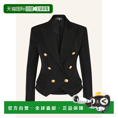 香港直邮BALMAIN 女士西服 100136521813000 CO 黑色 Blazer
