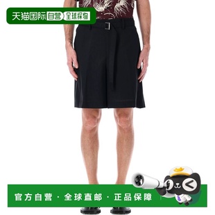 1h可退 香港直邮Sacai 男士 褶裥短裤 2503589M001 black黑色 舒