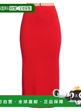 香港直邮calvin klein 女士 中长半身裙 red红色 舒适时尚