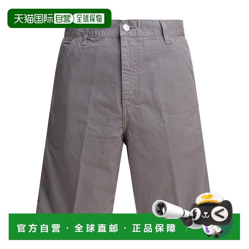 香港直邮CARHARTT WIP 男士 徽标斜纹布短裤 I0315042LRGDGREY,运动服/休闲服装,运动长裤,淘宝优惠券,粉丝福利购,淘宝优惠卷