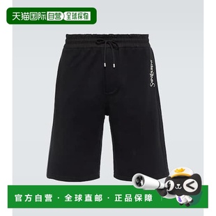 Laurent 休闲裤 圣罗兰 刺绣棉质针织运动短裤 男士 香港直邮Saint