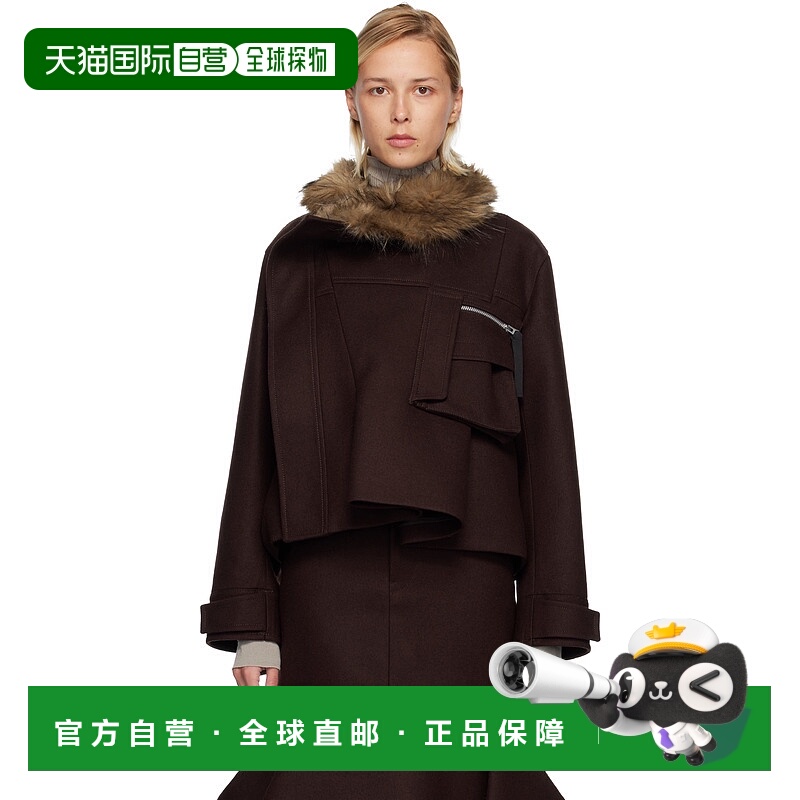 1h可退 香港直邮Sacai 女士 棕色夹克 2508068 brown棕色 舒适时