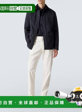 香港直邮Canali 康钠丽 男士 山羊皮边宽身束腰夹克