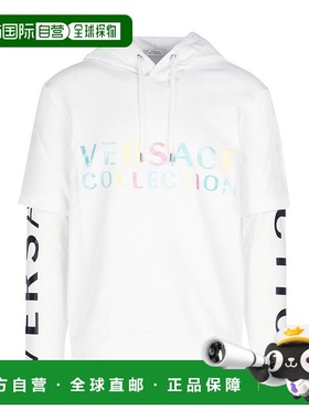 香港直邮Versace 假两件字母印花卫衣 V800886VJ00358V1001长袖