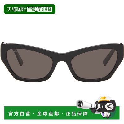 1h可退 香港直邮Balenciaga 巴黎世家 女士 黑色 Flat Text Catey