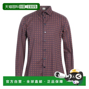 1h可退 香港直邮Etro 艾特罗 男士 花纹衬衫 orange橙色 舒适时尚