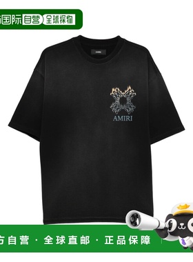1h可退 香港直邮AMIRI 男士 標誌印花圓領 T 卹 AMTOJR1112