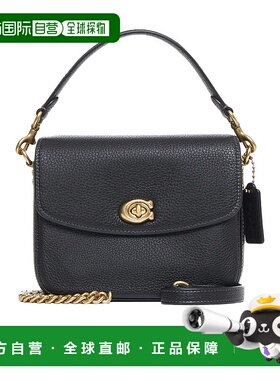 香港直邮Coach蔻驰 女包包 翻盖单肩包 CV437B4BK新款手提包