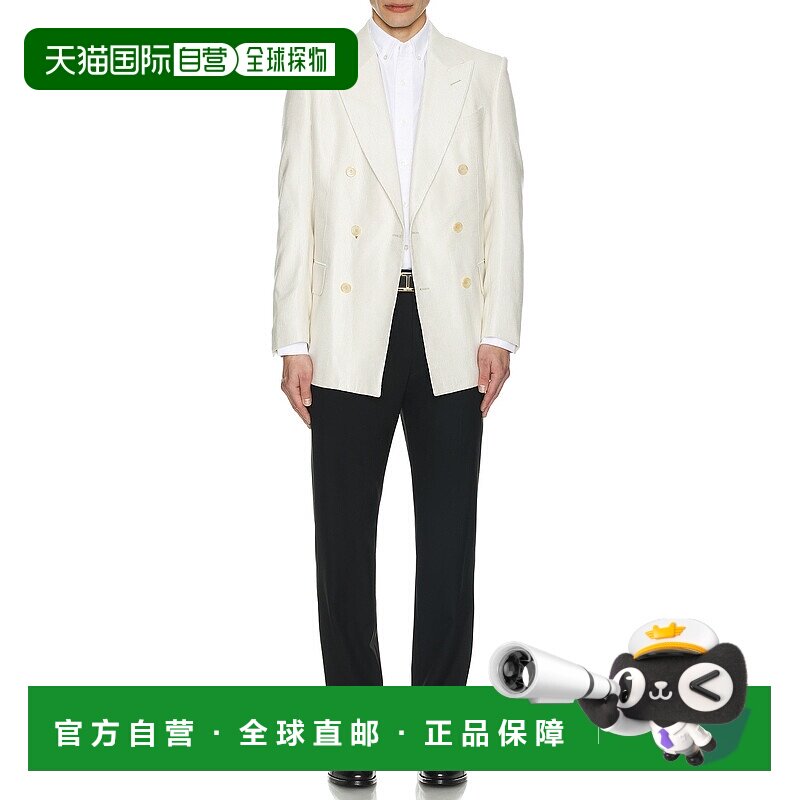 香港直邮Tom Ford 汤姆 福特 男士 Cannete Atticus 真丝棉质双排